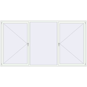 Купити Вікна 3260x1740 мм REHAU Euro 60 Білий (RAL 9016) з двох сторін