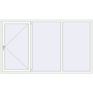 Вікна 2400x1400 мм REHAU Brillant-Design. Вид зсередини Купити Вікна 2400x1400 мм REHAU Brillant-Design