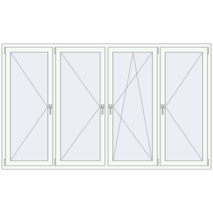 Купити Вікна 2500x1500 мм REHAU Euro 70 Білий (RAL 9016) з двох сторін