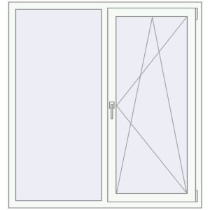 Купити Вікна 1320x1430 мм REHAU Euro 70 Білий (RAL 9016) з двох сторін