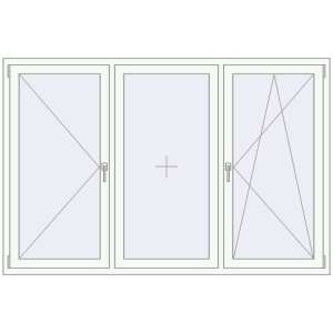 Купити Вікна 2070x1370 мм REHAU Euro 70 Білий (RAL 9016) з двох сторін