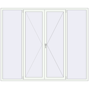 Вікна 2400x2000 мм REHAU Brillant-Design Білий (RAL 9016) з двох сторін. Вид зсередини Купити Вікна 2400x2000 мм REHAU Brillant-Design Білий (RAL 9016) з двох сторін