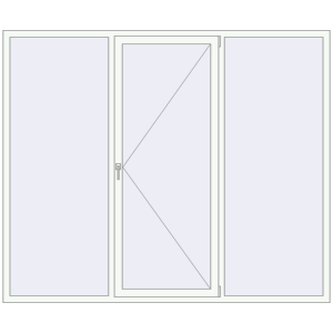 Купити Вікна 2400x2000 мм REHAU Brillant-Design Білий (RAL 9016) з двох сторін