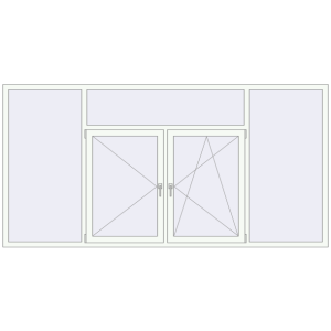 Вікна 3000x1500 мм REHAU Euro 60. Вид зсередини Купити Вікна 3000x1500 мм REHAU Euro 60