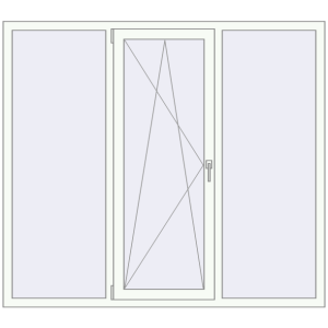 Купити Вікна 1800x1600 мм REHAU Euro 70 Білий (RAL 9016) з двох сторін