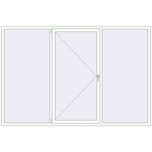 Вікна 2700x1800 мм REHAU Euro 70. Вид зсередини Купити Вікна 2700x1800 мм REHAU Euro 70