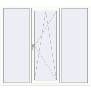 Купити Вікна 1800x1600 мм REHAU Brillant-Design Білий (RAL 9016) з двох сторін