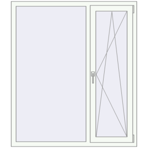 Купити Вікна 1300x1500 мм REHAU Euro 70 Білий (RAL 9016) з двох сторін