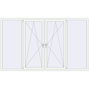 Вікна 2750x1650 мм REHAU Euro 60. Вид зсередини Купити Вікна 2750x1650 мм REHAU Euro 60