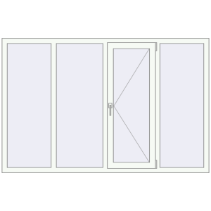 Купити Вікна 2005x1300 мм REHAU Euro 60 Білий (RAL 9016) з двох сторін