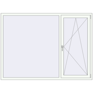 Вікна 2000x1460 мм REHAU Euro 60. Вид зсередини Купити Вікна 2000x1460 мм REHAU Euro 60