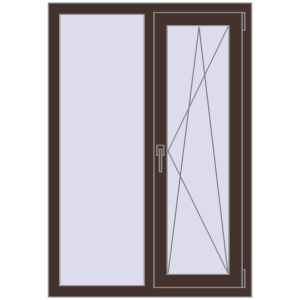 Купити Вікна 900x1300 мм REHAU SYNEGO MD RAL 8017 Chocolate brown з двох сторін