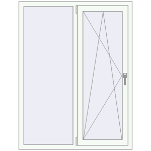 Купити Вікна 1200x1500 мм REHAU Euro 70 ANTHRACITE_GREY_STRUKTURAL ззовні