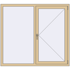 Купити Вікна 1500x1350 мм REHAU Euro 70 RAL 1014 Ivory з двох сторін