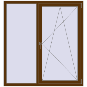 Вікна 1400x1500 мм REHAU Euro 70. Вид зсередини Купити Вікна 1400x1500 мм REHAU Euro 70