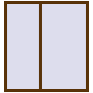 Вікна 1400x1500 мм REHAU Euro 70 WALNUT з двох сторін. Вид зсередини Купити Вікна 1400x1500 мм REHAU Euro 70 WALNUT з двох сторін