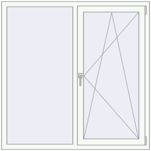 Купити Вікна 1400x1400 мм REHAU Euro 70 Білий (RAL 9016) з двох сторін