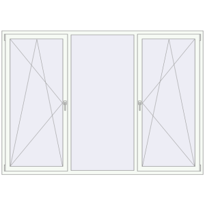 Купити Вікна 2480x1770 мм REHAU SYNEGO MD Білий (RAL 9016) з двох сторін