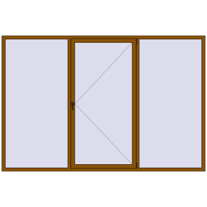 Купити Вікна 3000x2000 мм REHAU Euro 60 GOLDEN OAK з двох сторін