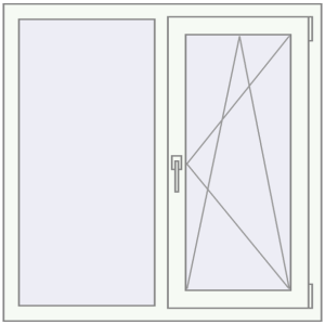 Купити Вікна 1036x1033 мм REHAU Euro 70 Білий (RAL 9016) з двох сторін