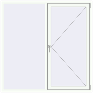 Купити Вікна 1530x1530 мм Altest Pony 375 RAL 9016 Traffic white з двох сторін