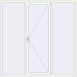 Купити Вікна 2100x2100 мм REHAU Brillant-Design Білий (RAL 9016) з двох сторін