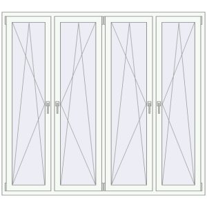 Купити Вікна 2000x1800 мм REHAU Euro 60 Білий (RAL 9016) з двох сторін