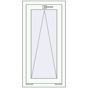 Вікна 530x1020 мм Altest Pony 375 RAL 9016 Traffic white з двох сторін. Вид зсередини Купити Вікна 530x1020 мм Altest Pony 375 RAL 9016 Traffic white з двох сторін