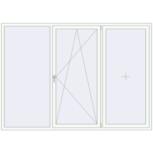 Купити Вікна 2600x1850 мм REHAU Euro 60 Білий (RAL 9016) з двох сторін