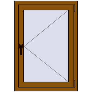 Вікна 700x1000 мм REHAU Euro 60. Вид зсередини Купити Вікна 700x1000 мм REHAU Euro 60