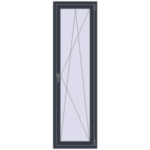 Купити Вікна 600x2000 мм REHAU Euro 70 ANTHRACITE_GREY_STRUKTURAL з двох сторін