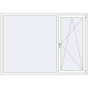 Вікна 2050x1460 мм REHAU Euro 60. Вид зсередини Купити Вікна 2050x1460 мм REHAU Euro 60