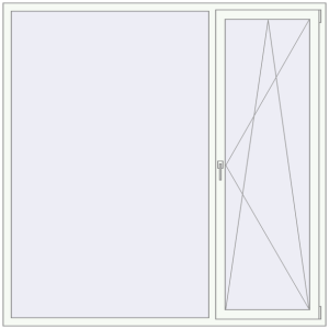 Купити Вікна 2000x2000 мм REHAU Euro 70 Білий (RAL 9016) з двох сторін