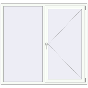 Купити Вікна 1600x1500 мм REHAU SYNEGO MD Білий (RAL 9016) з двох сторін