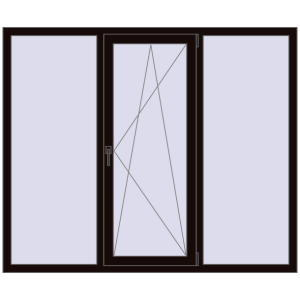 Купити Вікна 1800x1500 мм REHAU Euro 70 BLACK_BROWN з двох сторін