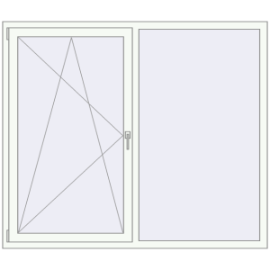 Вікна 1800x1500 мм REHAU Euro 60. Вид зсередини Купити Вікна 1800x1500 мм REHAU Euro 60