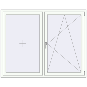 Купити Вікна 1700x1350 мм REHAU Euro 70 Білий (RAL 9016) з двох сторін