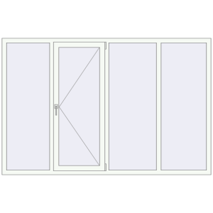 Вікна 2300x1500 мм REHAU Euro 60 Білий (RAL 9016) з двох сторін. Вид зсередини Купити Вікна 2300x1500 мм REHAU Euro 60 Білий (RAL 9016) з двох сторін