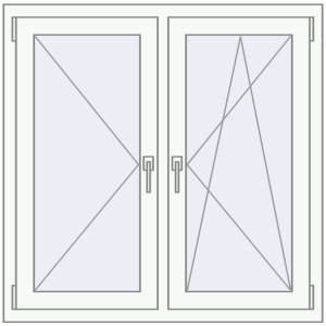 Купити Вікна 1050x1045 мм REHAU Euro 60 Білий (RAL 9016) з двох сторін