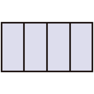 Купити Вікна 3070x1670 мм REHAU Euro 70 BLACK_BROWN з двох сторін