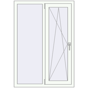 Купити Вікна 940x1350 мм REHAU SYNEGO MD Білий (RAL 9016) з двох сторін