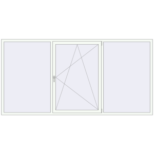 Вікна 3000x1500 мм REHAU Euro 70 Білий (RAL 9016) з двох сторін. Вид зсередини Купити Вікна 3000x1500 мм REHAU Euro 70 Білий (RAL 9016) з двох сторін