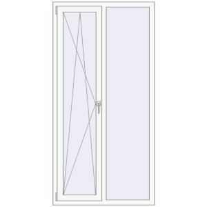 Вікна 1000x2000 мм REHAU Euro 60 Білий (RAL 9016) з двох сторін. Вид зсередини Купити Вікна 1000x2000 мм REHAU Euro 60 Білий (RAL 9016) з двох сторін