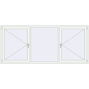 Купити Вікна 2560x1120 мм REHAU Brillant-Design Білий (RAL 9016) з двох сторін