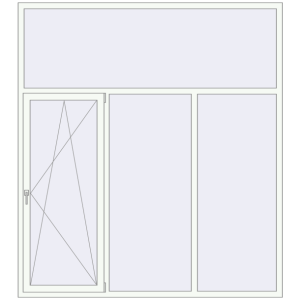 Купити Вікна 2200x2450 мм REHAU Euro 70 Білий (RAL 9016) з двох сторін