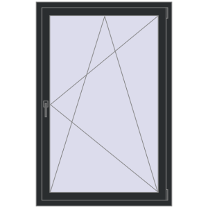 Купити Вікна 1000x1500 мм REHAU Euro 70 RAL 9017 Traffic black з двох сторін