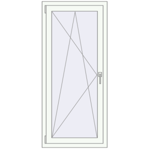 Купити Вікна 670x1500 мм REHAU SYNEGO MD Білий (RAL 9016) з двох сторін