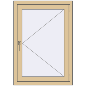 Купити Вікна 700x1000 мм REHAU Euro 60 RAL 1014 Ivory з двох сторін