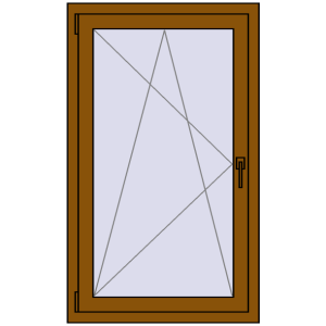 Купити Вікна 750x1250 мм REHAU Euro 70 GOLDEN OAK з двох сторін