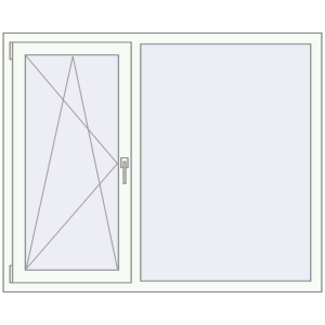 Вікна 1450x1180 мм REHAU Euro 60. Вид зсередини Купити Вікна 1450x1180 мм REHAU Euro 60